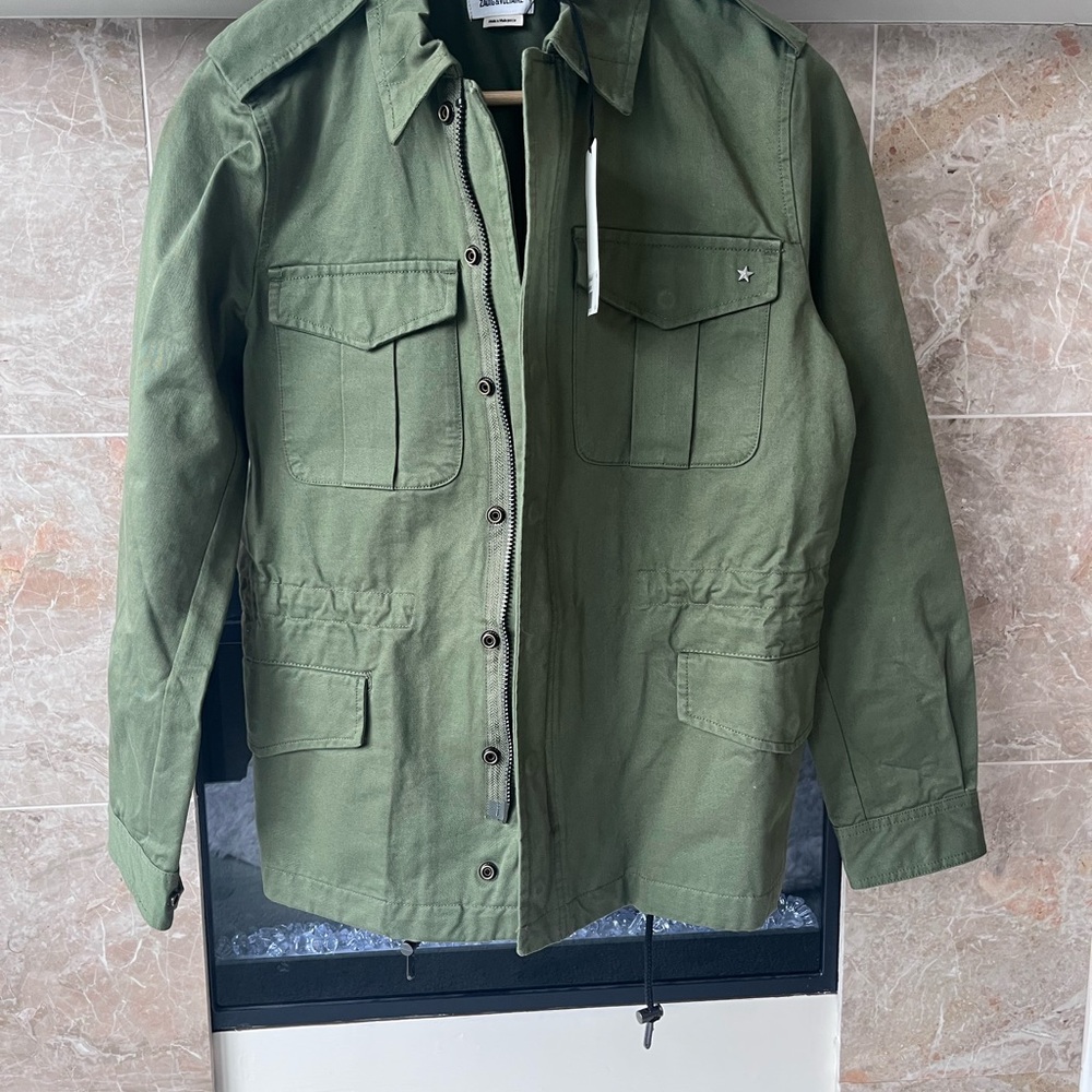 Zadig & Voltaire Olive Green Utility Jacket - Picture 4 of 14